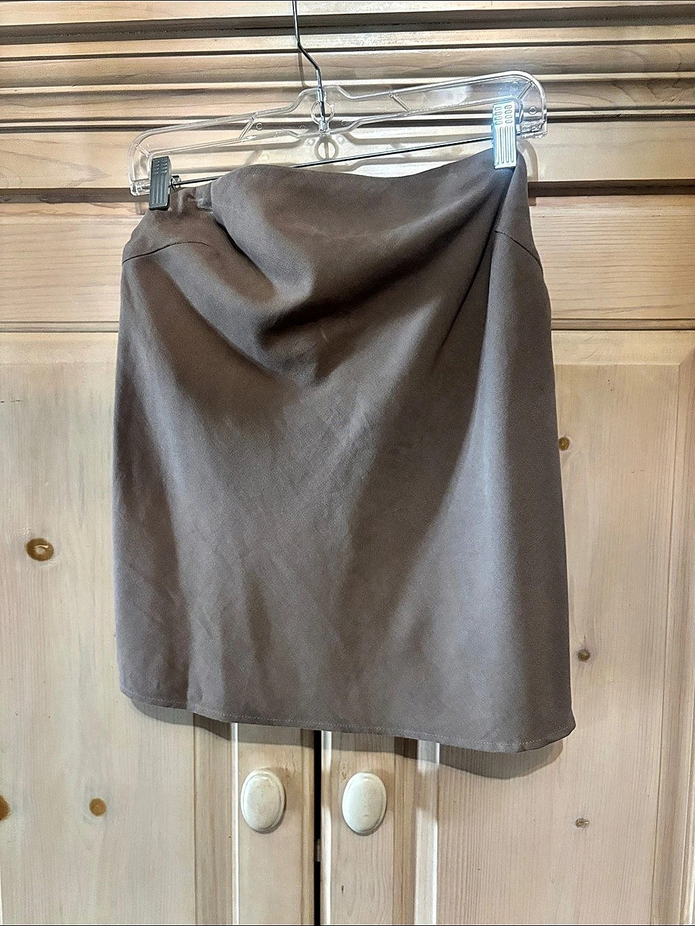 Stitch + Feather strapless Top  in Brown Size Large Like New